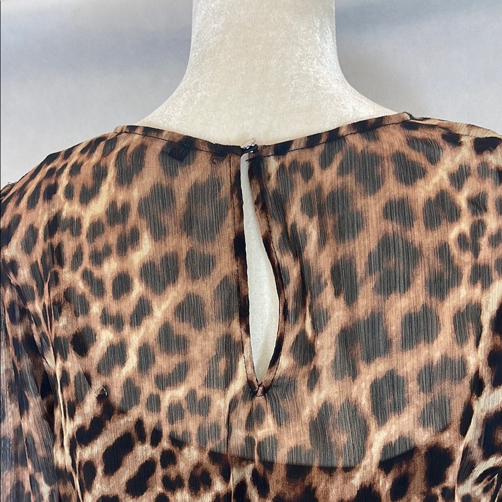 Leopard Print Long Sleeve Dress - Picture 10 of 14